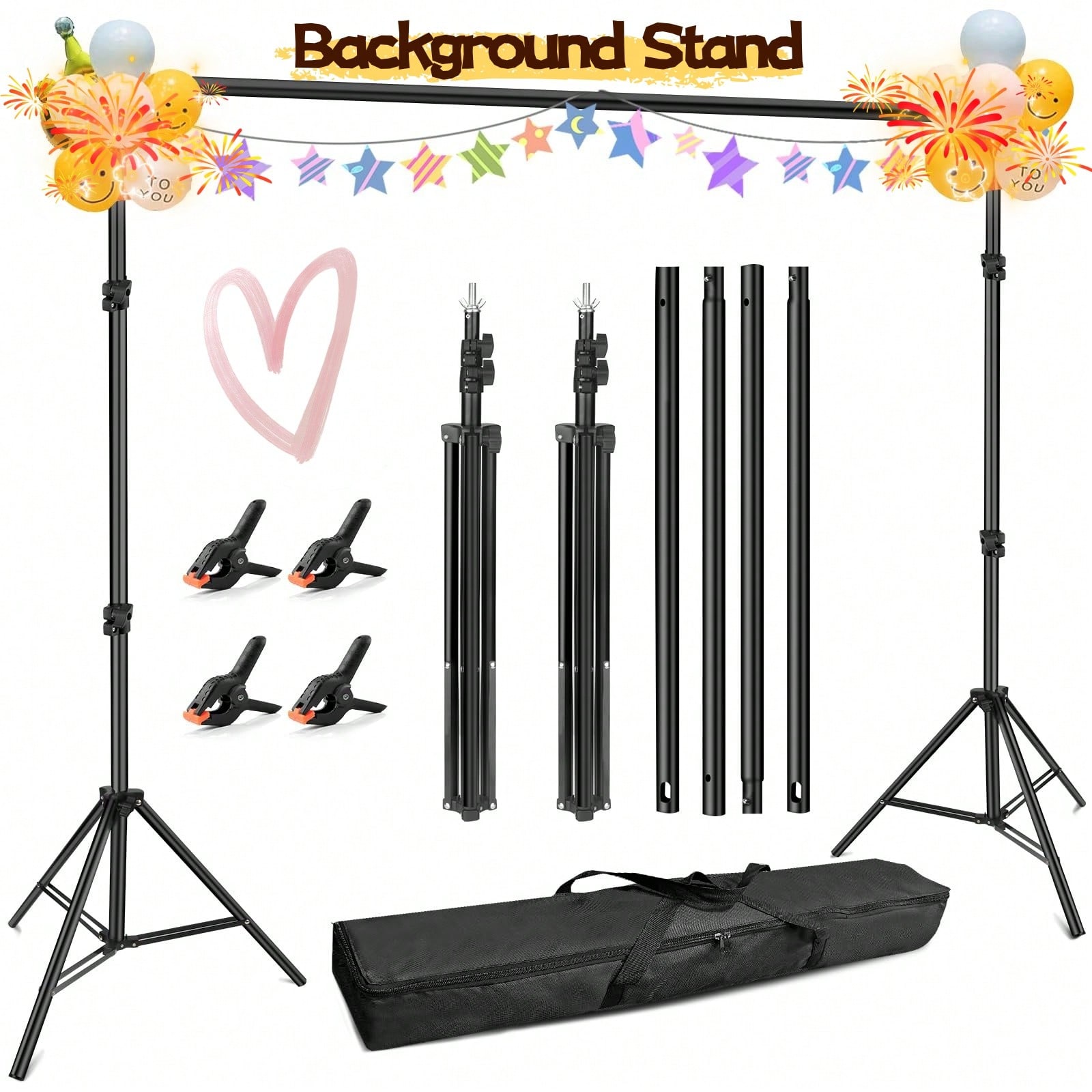Backdrop Stand Professional He - Heavy Equipment Video review and price